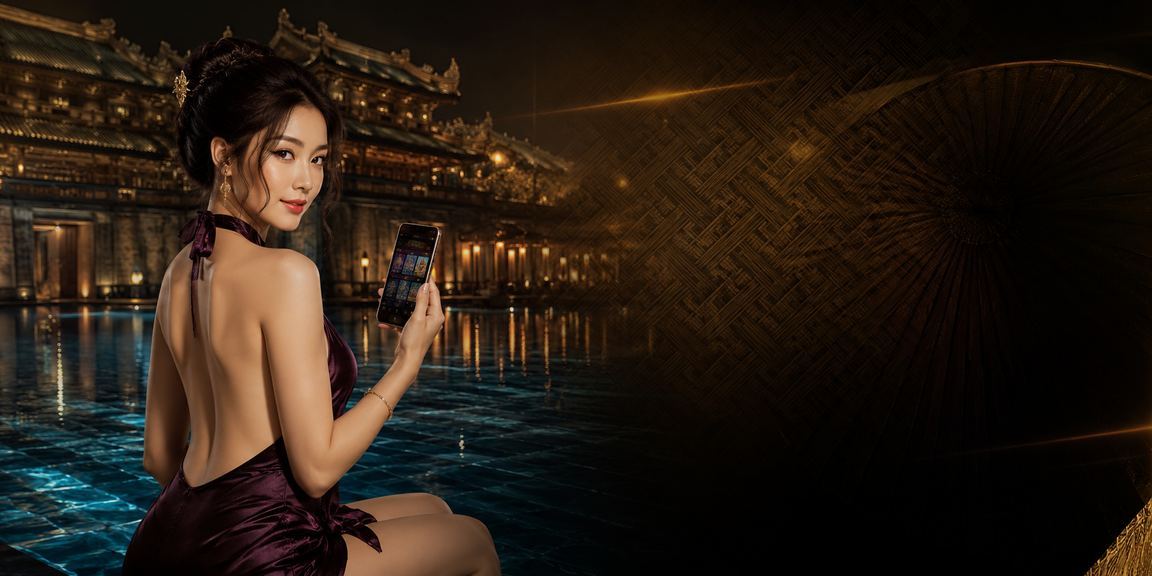 Người dùng Huế với nón lá trải nghiệm ứng dụng casino moto3 trong không gian văn hoá truyền thống